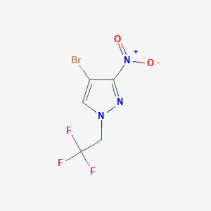molecular formula C5H3BrF3N3O2 B1293139 4-bromo-3-nitro-1-(2,2,2-trifluoroethyl)-1H-pyrazole CAS No. 1171932-41-4