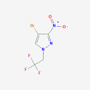 4-bromo-3-nitro-1-(2,2,2-trifluoroethyl)-1H-pyrazole
