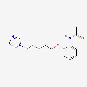 molecular formula C16H21N3O2 B12931398 N-(2-((5-(1H-Imidazol-1-yl)pentyl)oxy)phenyl)acetamide CAS No. 88137-95-5