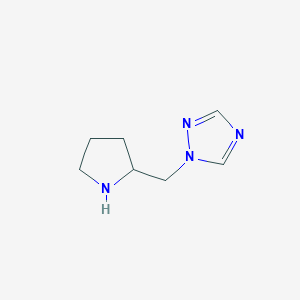 molecular formula C7H12N4 B1293141 1-(pyrrolidin-2-ylmethyl)-1H-1,2,4-triazole CAS No. 1018170-67-6