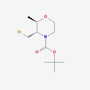 molecular formula C11H20BrNO3 B12931459 tert-Butyl (2R,3S)-3-(bromomethyl)-2-methylmorpholine-4-carboxylate 