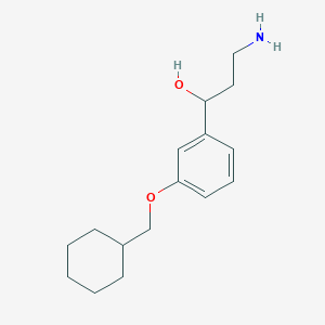 3-Amino-1-(3-(cyclohexylmethoxy)phenyl)propan-1-ol