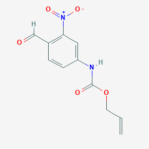 molecular formula C11H10N2O5 B12931500 Allyl (4-formyl-3-nitrophenyl)carbamate 