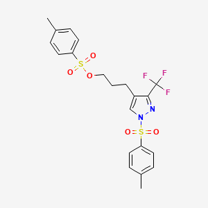 3-[1-(4-methylbenzenesulfonyl)-3-(trifluoromethyl)-1H-pyrazol-4-yl]propyl 4-methylbenzene-1-sulfonate