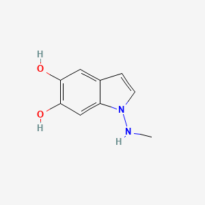 molecular formula C9H10N2O2 B12931606 1-(Methylamino)-1H-indole-5,6-diol 