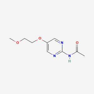 molecular formula C9H13N3O3 B12931641 N-(5-(2-Methoxyethoxy)pyrimidin-2-yl)acetamide CAS No. 61533-70-8