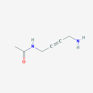 molecular formula C6H10N2O B12931775 N-(4-Aminobut-2-yn-1-yl)acetamide CAS No. 786641-12-1