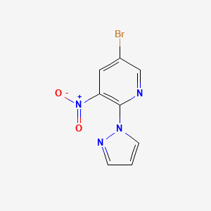 5-Bromo-3-nitro-2-(1H-pyrazol-1-yl)pyridine