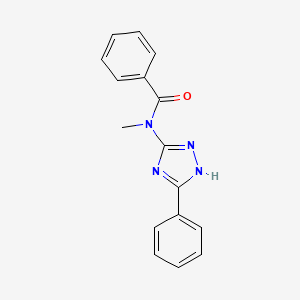 molecular formula C16H14N4O B12931840 N-Methyl-N-(5-phenyl-1H-1,2,4-triazol-3-yl)benzamide CAS No. 62400-41-3