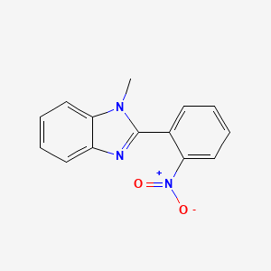 molecular formula C14H11N3O2 B12931880 1-methyl-2-(2-nitrophenyl)-1H-benzimidazole CAS No. 60418-14-6