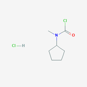 molecular formula C7H13Cl2NO B12931893 Cyclopentyl(methyl)carbamic chloride hydrochloride 