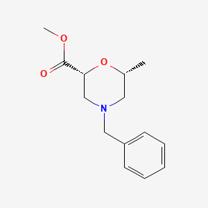 molecular formula C14H19NO3 B12931937 Methyl (2R,6R)-4-benzyl-6-methylmorpholine-2-carboxylate 