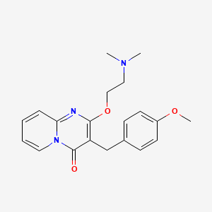 molecular formula C20H23N3O3 B12931964 2-[2-(Dimethylamino)ethoxy]-3-[(4-methoxyphenyl)methyl]-4H-pyrido[1,2-a]pyrimidin-4-one CAS No. 907-65-3