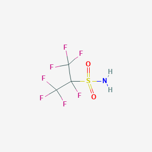 molecular formula C3H2F7NO2S B12931971 1,1,1,2,3,3,3-Heptafluoropropane-2-sulfonamide 