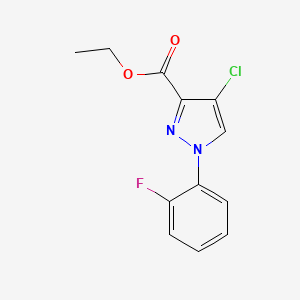 molecular formula C12H10ClFN2O2 B12932006 Ethyl 4-chloro-1-(2-fluorophenyl)-1H-pyrazole-3-carboxylate 