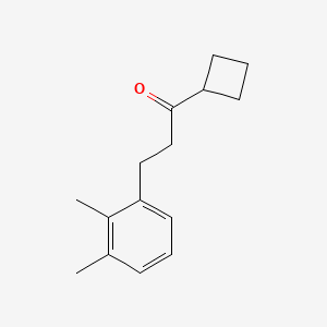 molecular formula C15H20O B1293201 Cyclobutyl 2-(2,3-dimethylphenyl)ethyl ketone CAS No. 898793-45-8