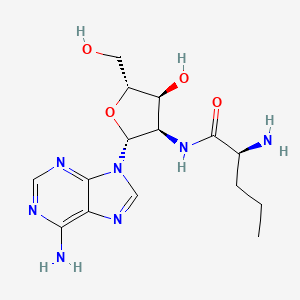molecular formula C15H23N7O4 B12932013 2'-(L-Norvalyl)amino-2'-Deoxyadenosine CAS No. 591766-30-2