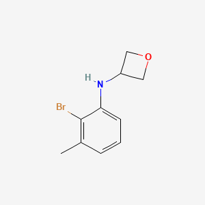 molecular formula C10H12BrNO B12932037 N-(2-Bromo-3-methylphenyl)oxetan-3-amine 