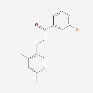 molecular formula C17H17BrO B1293204 3'-Bromo-3-(2,4-dimethylphenyl)propiophenone CAS No. 898793-84-5