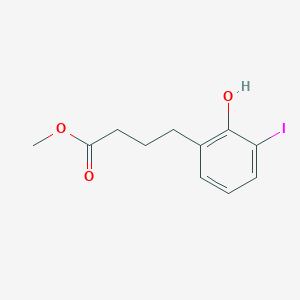 molecular formula C11H13IO3 B12932044 Methyl 4-(2-hydroxy-3-iodophenyl)butanoate 