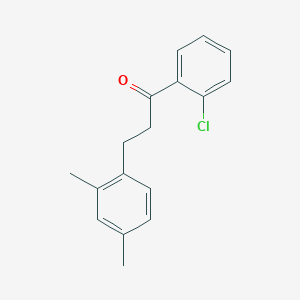 B1293207 2'-Chloro-3-(2,4-dimethylphenyl)propiophenone CAS No. 898794-26-8