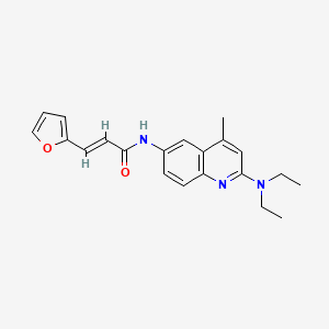 molecular formula C21H23N3O2 B12932070 N-(2-(Diethylamino)-4-methylquinolin-6-yl)-3-(furan-2-yl)acrylamide 