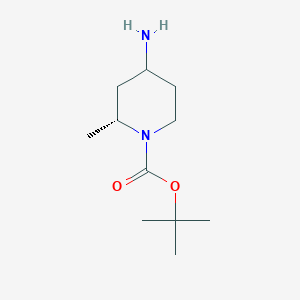 molecular formula C11H22N2O2 B12932078 tert-Butyl (2R)-4-amino-2-methylpiperidine-1-carboxylate 