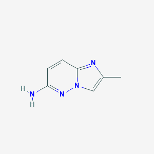 molecular formula C7H8N4 B129321 2-甲基咪唑并[1,2-b]哒嗪-6-胺 CAS No. 154704-35-5