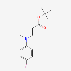 molecular formula C14H20FNO2 B12932120 tert-Butyl 3-((4-fluorophenyl)(methyl)amino)propanoate 