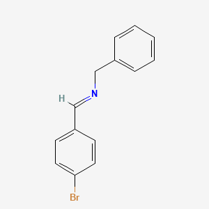 molecular formula C14H12BrN B12932126 p-Bromobenzylidene-benzyl-amine CAS No. 27046-29-3