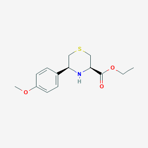 molecular formula C14H19NO3S B12932127 Rel-ethyl (3R,5S)-5-(4-methoxyphenyl)thiomorpholine-3-carboxylate 
