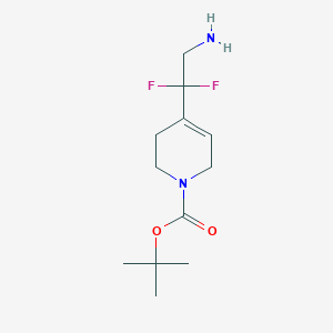 molecular formula C12H20F2N2O2 B12932135 tert-Butyl 4-(2-amino-1,1-difluoroethyl)-3,6-dihydropyridine-1(2H)-carboxylate 
