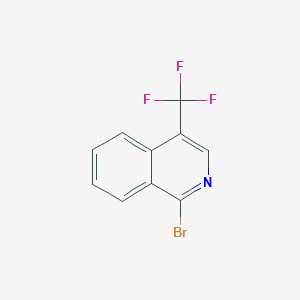 molecular formula C10H5BrF3N B12932159 1-Bromo-4-(trifluoromethyl)isoquinoline 