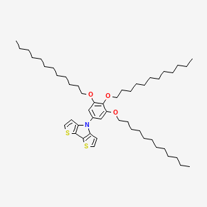 molecular formula C50H81NO3S2 B12932166 7-(3,4,5-tridodecoxyphenyl)-3,11-dithia-7-azatricyclo[6.3.0.02,6]undeca-1(8),2(6),4,9-tetraene 