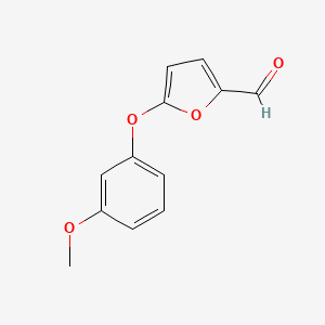 molecular formula C12H10O4 B12932184 5-(3-Methoxyphenoxy)furan-2-carbaldehyde 