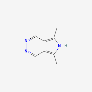 molecular formula C8H9N3 B12932212 5,7-Dimethyl-6H-pyrrolo[3,4-d]pyridazine CAS No. 59718-12-6