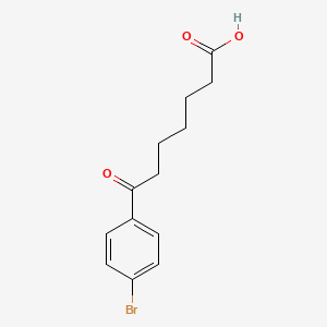 molecular formula C13H15BrO3 B1293222 7-(4-Bromophenyl)-7-oxoheptanoic acid CAS No. 898787-83-2