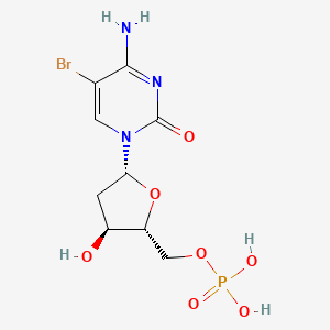 molecular formula C9H13BrN3O7P B12932340 5-Bromo-2'-deoxy-cytidine-5'-monophosphate CAS No. 6674-56-2