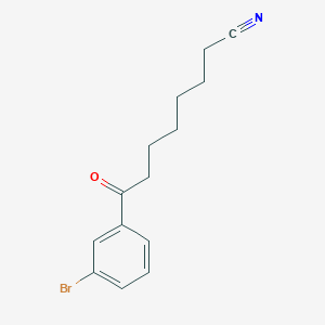 B1293235 8-(3-Bromophenyl)-8-oxooctanenitrile CAS No. 898766-84-2