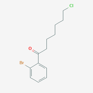 molecular formula C13H16BrClO B1293240 1-(2-Bromophenyl)-7-chloro-1-oxoheptane CAS No. 898766-94-4