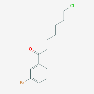 molecular formula C13H16BrClO B1293241 1-(3-Bromophenyl)-7-chloro-1-oxoheptane CAS No. 898766-98-8