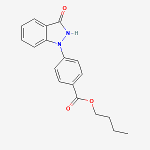 molecular formula C18H18N2O3 B12932433 Butyl 4-(3-oxo-2,3-dihydro-1h-indazol-1-yl)benzoate CAS No. 20943-48-0