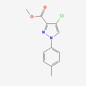 molecular formula C12H11ClN2O2 B12932437 Methyl 4-chloro-1-(p-tolyl)-1H-pyrazole-3-carboxylate 