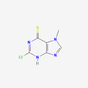 molecular formula C6H5ClN4S B12932455 2-chloro-7-methyl-3H-purine-6-thione CAS No. 53050-28-5