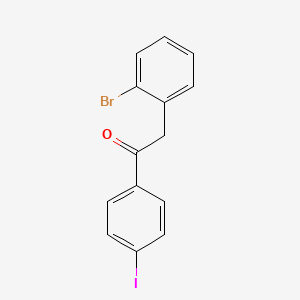 molecular formula C14H10BrIO B1293246 2-(2-Bromophenyl)-4'-iodoacetophenone CAS No. 898783-86-3