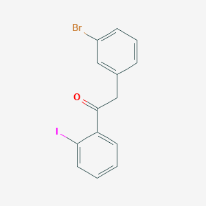 molecular formula C14H10BrIO B1293247 2-(3-Bromophenyl)-2'-iodoacetophenone CAS No. 898783-88-5