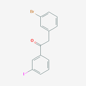 molecular formula C14H10BrIO B1293248 2-(3-Bromophenyl)-3'-iodoacetophenone CAS No. 898783-90-9