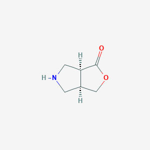 molecular formula C6H9NO2 B12932485 Rel-(3aR,6aS)-hexahydro-1H-furo[3,4-c]pyrrol-1-one 