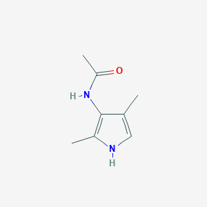 molecular formula C8H12N2O B12932503 N-(2,4-dimethyl-1H-pyrrol-3-yl)acetamide 