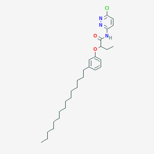 molecular formula C29H44ClN3O2 B12932506 N-(6-Chloropyridazin-3-YL)-2-(3-pentadecylphenoxy)butanamide CAS No. 850195-52-7